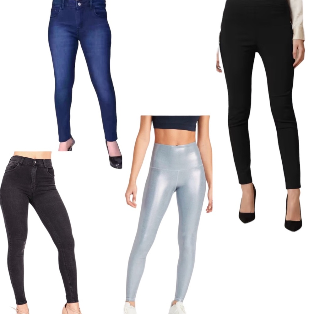 Bundle 4 Skinny pants jeans leggings Different Brands Size 12/ L